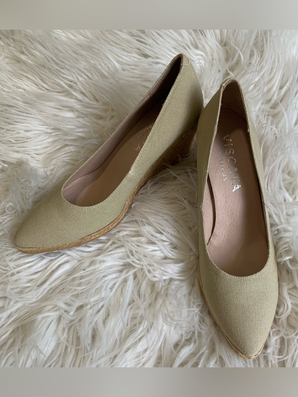 Viscata Barcelona Roses Archive Canvas Espadrilles Sand Size 40